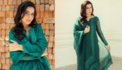 Ethnic Queen: Raashi Khanna Looks Glamorous In Bottle Green Embroidered Salwar Suit