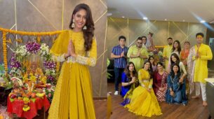 Ganpati Bappa Morya: Erica Fernandes looks classy and evergreen in yellow, shines bright like diamond