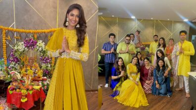 Ganpati Bappa Morya: Erica Fernandes looks classy and evergreen in yellow, shines bright like diamond