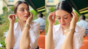 Hansika Motwani Looks Classy And Sassy In Her Formal Fringe Shirt Giving Candid Poses