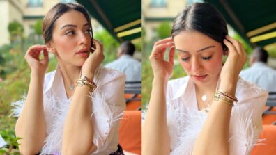 Hansika Motwani Looks Classy And Sassy In Her Formal Fringe Shirt Giving Candid Poses