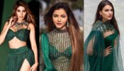 Himanshi Khurana, Nikki Tamboli, And Rubina Dilaik Look Resplendent In Green Outfit looks