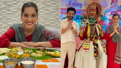 In Pics: Priya Bapat celebrates Onam, enjoys wholesome Sadhya 