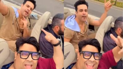 “Jalebi Baby” Kiku Sharda And Krushna Abhishek Enjoy The Open Car Ride While Lip-syncing The Song