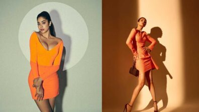 Janhvi Kapoor Or Malaika Arora: Whose Orange Mini Dress Looks Lavish And Stunning?