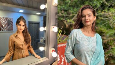 Jannat Zubair Rahmani drops sizzling snaps in brown co-ord outfit from vanity van, Anushka Sen is all hearts