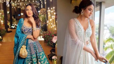 Jasmin Bhasin looks beautiful in stylish suits and gorgeous lehengas