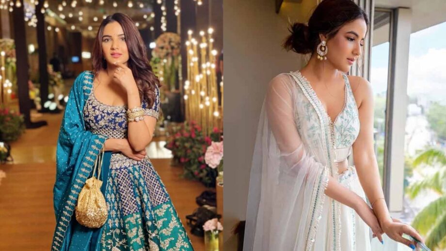 Karwa Chauth Special: Sarees & Lehenga Looks Of Jasmin Bhasin To Inspire Your Ethnic Wardrobe - 1