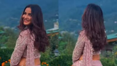 Jasmin Bhasin takes over internet by storm in lavender shimmery sensuous saree, BF Aly Goni loves it