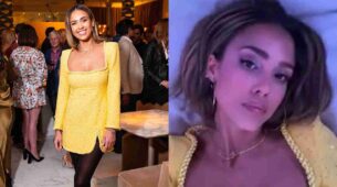 Jessica Alba’s breathtaking beauty in one piece mini dress