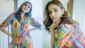 Kajal Aggarwal Sizzles The Multicoloured Hued Outfit Giving Hottest Looks