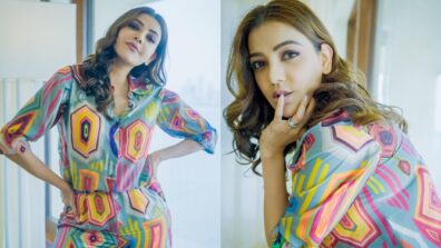 Kajal Aggarwal Sizzles The Multicoloured Hued Outfit Giving Hottest Looks