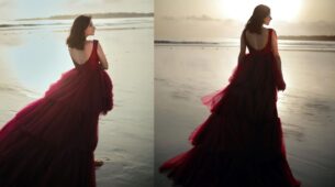 Kanika Mann Looks Like A Princess In Red Ruffled Gown
