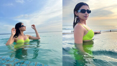 Kanika Mann looks steamy hot in green monokini on beach, see pics