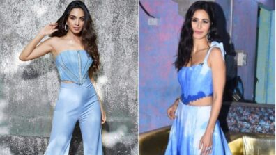 Katrina Kaif or Kiara Advani: Whose blue corset crop top style is a statement fashion?