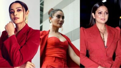 Kaveri Priyam, Surbhi Jyoti, And Drashti Dhami Slaying In Hot Red Pantsuits