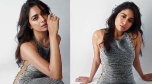 Keerthy Suresh Looks Smoking Hot In Silver Bodycon Cut Dress