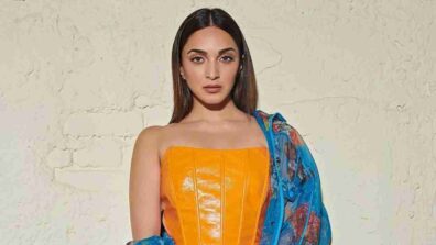 Kiara Advani shines with funk and style in orange leather corset top, denim jacket and pants