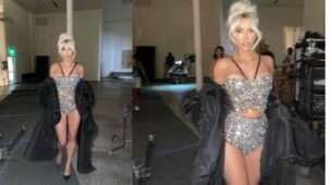 Kim Kardashian Flaunts Her Toned Figure In A Sparkling Corset, See Pic