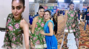 KKK 11 diva Sana Makbul shares latest photo from ‘garba night’, looks droolworthy in printed green floral maxi dress