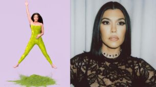 Kourtney Kardashian Looks Like She’s Floating On Matcha As She Shares New Picture For Promoting Her Brand “Lemme” In Green