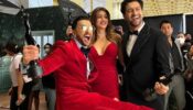 Kriti Sanon Poses With Ranveer Singh And Vicky Kaushal At 67th Filmfare Awards