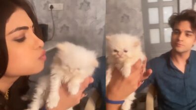 Kumkum Bhagya: Mugdha Chaphekar and Krishna Kaul get playful with cute and adorable cat on set, we are melting