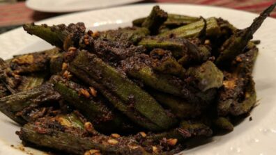 Learn steps to make the spicy North Indian dish Bhindi Kalonji