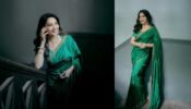 Madhuri Dixit Slays The Ethnic Green Bandhej Saree Like A Queen