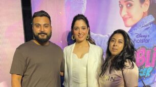 Major Stardom Moment: Tamannaah Bhatia looks killer in all-white pantsuit look, gets surrounded by fans for selfies
