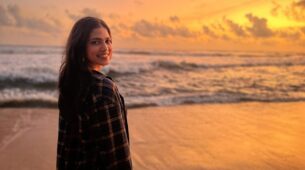 Malavika Mohanan shines like gold by the beach, see pictures here 