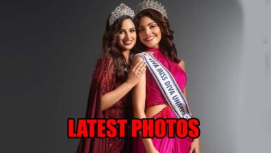 Miss Universe Harnaaz Sandhu and Miss Diva Divita Rai strike mesmerizing poses; fans call them ‘our queens’