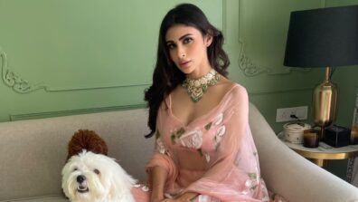 Mouni Roy blooms in peach pink floral lehenga choli, see pics