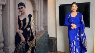Mouni Roy In Black Or Himanshi Khurana In Blue: Who Slayed In Masaba Gupta Designer Saree?