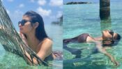 Mouni Roy Sizzles The Black Bikini In Maldives