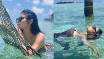 Mouni Roy Sizzles The Black Bikini In Maldives