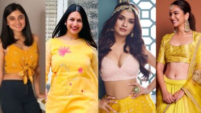 Navratri Special 2022: Day 4 Kriti Kharbanda, Kanika Mann, Divyanka Tripathi, Avneet Kaur,  And Others Embracing Yellow Day Look