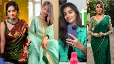Navratri Special 2022: Day 5 Deepika Singh, Hina Khan, To Pooja Hegde, And Nora Fatehi Statement Ethnic Styles In Green For Garba