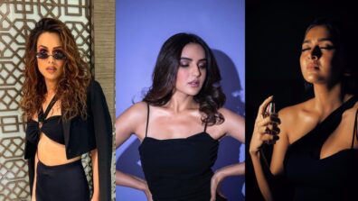 Nia Sharma, Jasmin Bhasin and Tejasswi Prakash set oomph game on fire in black cropped one-shoulder outfits, take inspiration