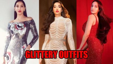 Nora Fatehi Inspires Us To Glam Up In Shimmery Dresses