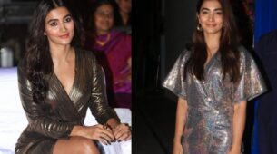 Pooja Hegde’s bewitching looks in a metallic outfit