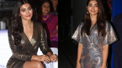 Pooja Hegde’s bewitching looks in a metallic outfit