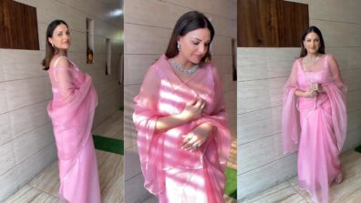 Punjabi actress Himanshi Khurana looks divine like doll in pink saree, see video 