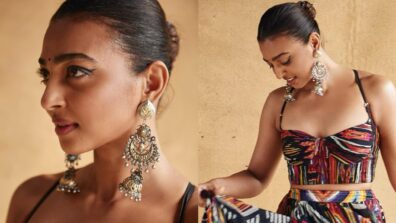 Radhika Apte is quintessential visual delight in plunging neckline crop top and bohemian multi-printed skirt, take vogue cues