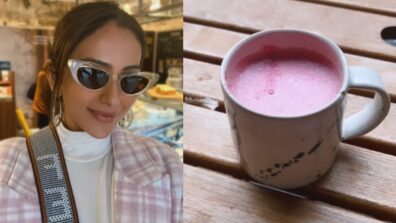 Rakul Preet Singh Enjoys Her Healthy Beetroot Latte Flaunting Her Red Tongue