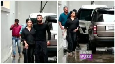 Ranbir Kapoor and Alia Bhatt Twin In Black Outfit, Spotted At Dharma Office Today