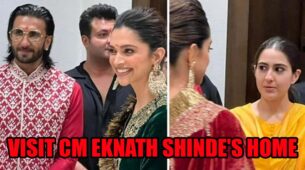 Ranveer Singh, Deepika Padukone and Sara Ali Khan visit Maharashtra CM Eknath Shinde’s home during Ganesh Chaturthi