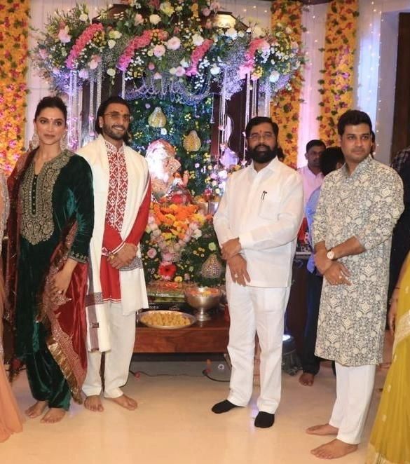 Ranveer Singh, Deepika Padukone and Sara Ali Khan visit Maharashtra CM Eknath Shinde’s home during Ganesh Chaturthi - 4