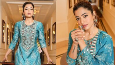 Rashmika Mandanna Is Pure Vibe In Blue Ethnic Sharara, See Pics