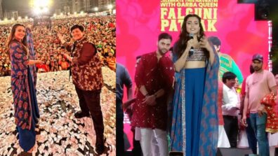 Rashmika Mandanna Joined Queen Of Garba Falguni Pathak At A Navratri Event To Promote Her Film Goodbye